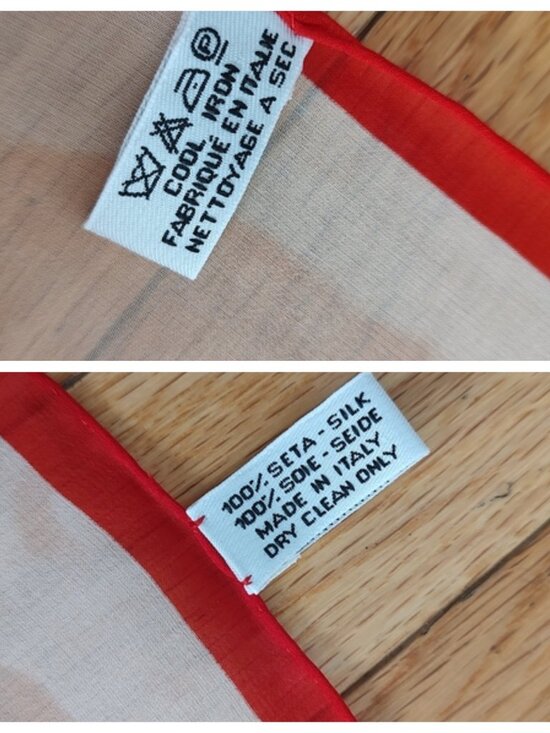 Celine poppy floral silk sheer scarf large EUC - Picture 6 of 7